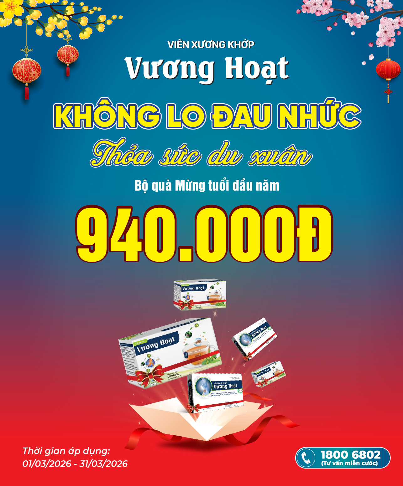 KHÔNG LO ĐAU NHỨC - THỎA SỨC DU XUÂN KHÔNG LO ĐAU NHỨC - THỎA SỨC DU XUÂN