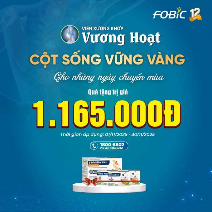 CỘT SỐNG VỮNG VÀNG - không lo đau nhức khi chuyển mùa